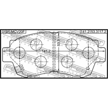 Колодки тормозные дисковые передний для LEXUS ES, LS, SC / TOYOTA ALTEZZA GITA, ALTEZZA, ARISTO, AVALON, BREVIS, CAMRY, CELICA, CELSIOR, CENTURY, CHASER, CROWN, CURREN, ORIGIN, VEROSSA, WINDOM <b>FEBEST 0101-MCV20F</b>-1