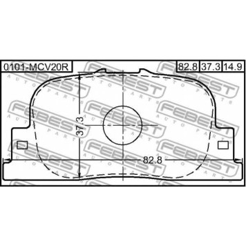 Колодки тормозные дисковые задний для LEXUS ES / TOYOTA ALLION, CALDINA, CAMRY SOLARA, CAMRY, OPA, VISTA, WILL VS, WINDOM <b>FEBEST 0101-MCV20R</b>-1