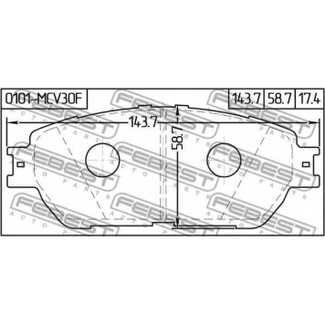 Колодки тормозные дисковые передний для LEXUS ES / TOYOTA ALPHARD, CAMRY SOLARA, CAMRY, WINDOM <b>FEBEST 0101-MCV30F</b>-1