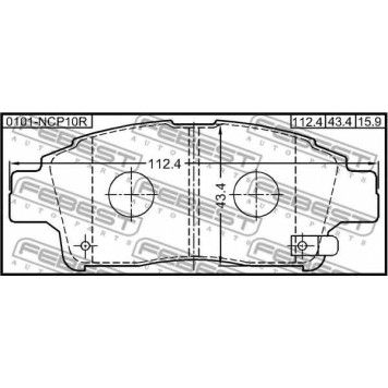 Колодки тормозные дисковые передний для TOYOTA ECHO, PLATZ, PROBOX/SUCCEED, VIOS, YARIS <b>FEBEST 0101-NCP10R</b>-1