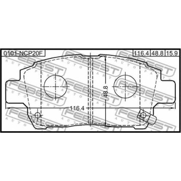 Колодки тормозные дисковые передний для TOYOTA ALLION, bB, CELICA, COROLLA, ECHO, IST, MR, OPA, PLATZ, PORTE, PRIUS, PROBOX/SUCCEED, RAUM, VIOS, WILL CYPHA, WILL VS, WILL, YARIS <b>FEBEST 0101-NCP20F</b>-1