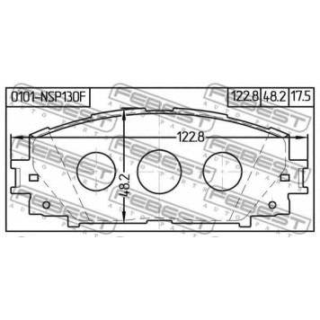 Колодки тормозные дисковые передний для LEXUS CT / TOYOTA ALLION, AQUA, COROLLA, PORTE, PREMIO, PRIUS, SPADE, URBAN CRUISER, VIOS/YARIS, YARIS <b>FEBEST 0101-NSP130F</b>-1