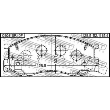 Колодки тормозные дисковые передний для TOYOTA DYNA, HILUX, PREVIA, TAMARAW FX, TUV <b>FEBEST 0101-SR40F</b>-1