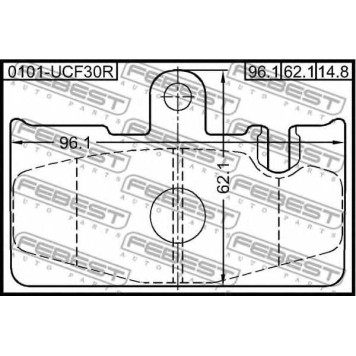 Колодки тормозные дисковые задний для LEXUS LS(UCF30) / TOYOTA CELSIOR(UCF3#) <b>FEBEST 0101-UCF30R</b>-1
