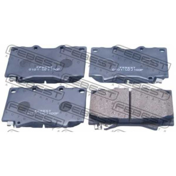 Колодки тормозные дисковые передний для LEXUS LX(UZJ100) / TOYOTA LAND CRUISER 100(FZJ1#, UZJ1#), LAND CRUISER(BJ7#, HZJ7#, KZJ7#, LJ7#, PZJ7#, RJ7#) <b>FEBEST 0101-UZJ100F</b>