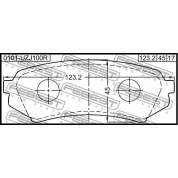 Колодки тормозные дисковые задний для LEXUS LX(UZJ100) / TOYOTA LAND CRUISER 100(FZJ1#,UZJ1#) <b>FEBEST 0101-UZJ100R</b>-1