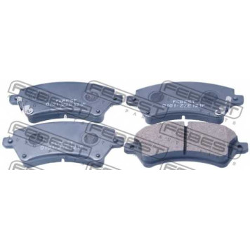 Колодки тормозные дисковые передний для TOYOTA COROLLA(CDE12#, NDE12#, R1#, ZDE12#, ZER#, ZZE12#) <b>FEBEST 0101-ZZE121F</b>