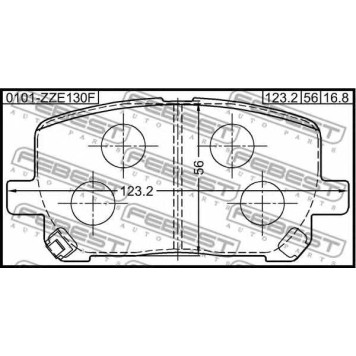 Колодки тормозные дисковые передний для TOYOTA AVENSIS(#ACM2#,#CLM2#), MATRIX(ZZE13#), NOAH/VOXY(#AZR6#) <b>FEBEST 0101-ZZE130F</b>-1
