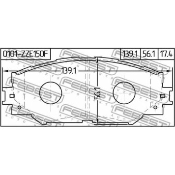 Колодки тормозные дисковые передний для LEXUS HS / TOYOTA ALLION, AQUA, AURIS, COROLLA RUMION, COROLLA, HARRIER, MARK X ZiO, MATRIX, NOAH/VOXY, PREMIO, PRIUS PLUS, RAV 4, SAI, URBAN CRUISER, VANGUARD, VERSO S, WISH, YARIS, ZELAS <b>FEBEST 0101-ZZE150F</b>-1