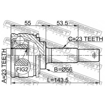 Шарнир приводного вала FEBEST 0110-003-1