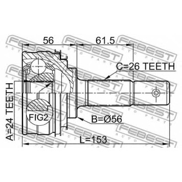 Шарнир приводного вала FEBEST 0110-009-1