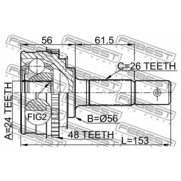 Шарнир приводного вала FEBEST 0110-009A48-1