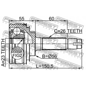 Шарнир приводного вала FEBEST 0110-010-1
