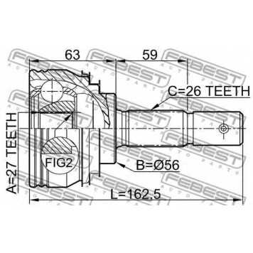 Шарнир приводного вала FEBEST 0110-012-1