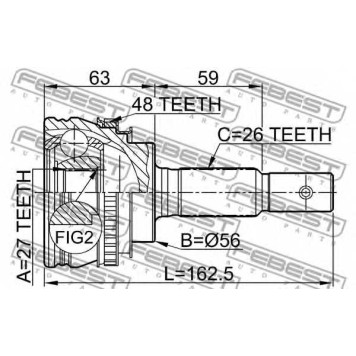 Шарнир приводного вала FEBEST 0110-012A48-1