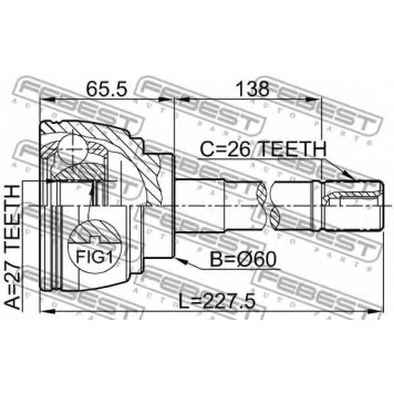 Шарнир приводного вала FEBEST 0110-014-1
