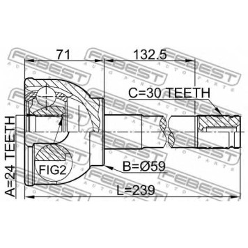 Шарнир приводного вала FEBEST 0110-015-1