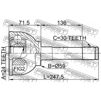 Шарнир приводного вала FEBEST 0110-030-1