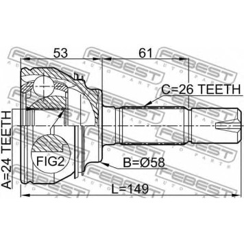 Шарнир приводного вала FEBEST 0110-055-1