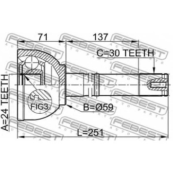 Шарнир приводного вала FEBEST 0110-058-1