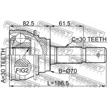 Шарнир приводного вала FEBEST 0110-067-1