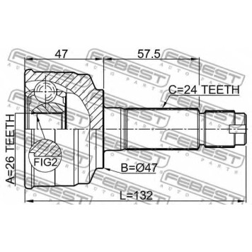 Шарнир приводного вала FEBEST 0110-075-1