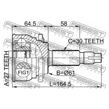 Шарнир приводного вала FEBEST 0110-083-1