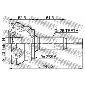Шарнир приводного вала FEBEST 0110-1NZFE-1