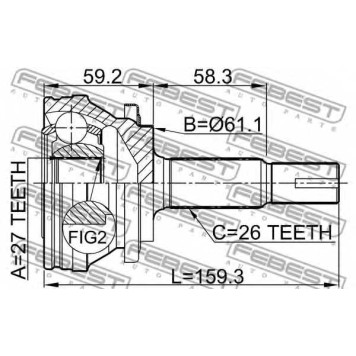 Шарнир приводного вала FEBEST 0110-ACA30-1