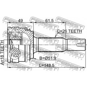 Шарнир приводного вала FEBEST 0110-ACA33R-1