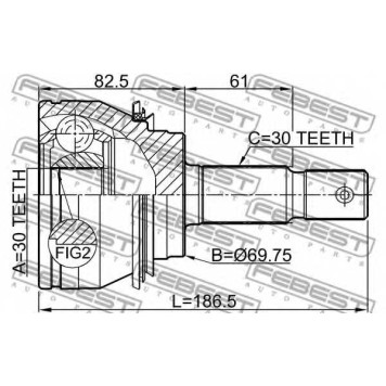 Шарнир приводного вала FEBEST 0110-GRJ150-1