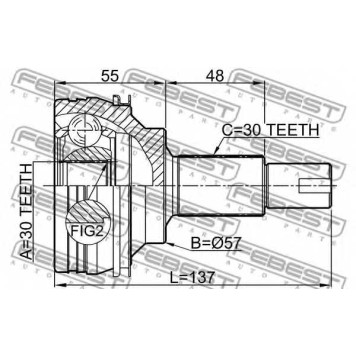 Шарнир приводного вала FEBEST 0110-GRX125-1
