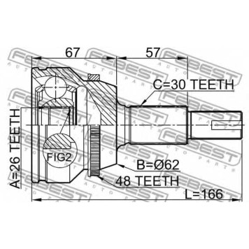Шарнир приводного вала FEBEST 0110-GSV40A48-1