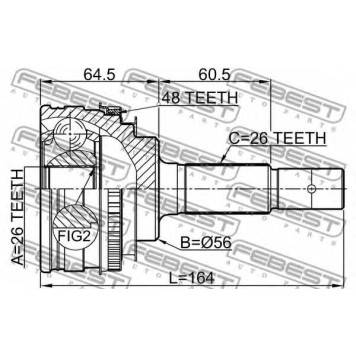 Шарнир приводного вала FEBEST 0110-MCU10A48R-1