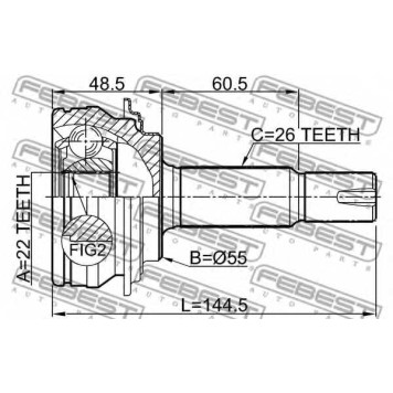 Шарнир приводного вала FEBEST 0110-NCP90-1