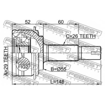 Шарнир приводного вала FEBEST 0110-NGJ10-1