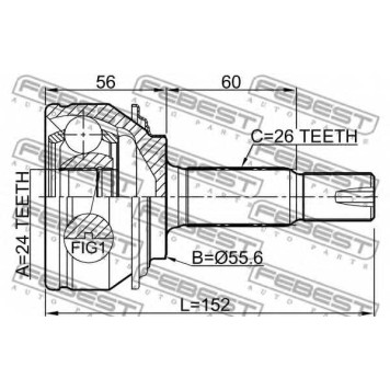 Шарнир приводного вала FEBEST 0110-NSP90-1