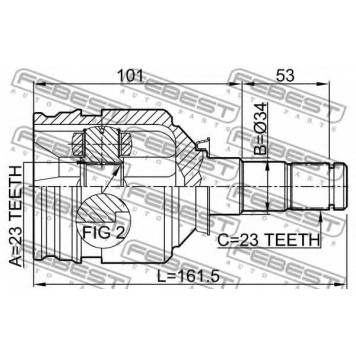 Шарнир приводного вала FEBEST 0111-1NZFE-1
