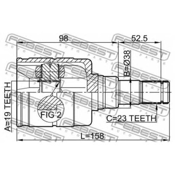 Шарнир приводного вала FEBEST 0111-1SZFE-1
