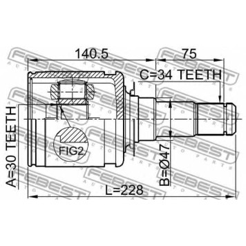 Шарнир приводного вала FEBEST 0111-200-1