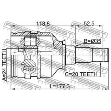 Шарнир приводного вала FEBEST 0111-220LH-1