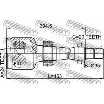 Шарнир приводного вала FEBEST 0111-220RH-1