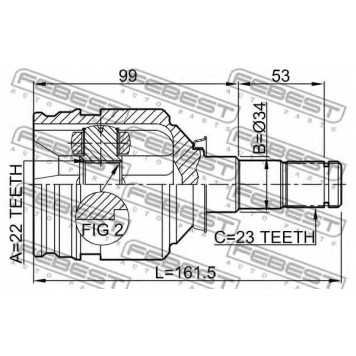 Шарнир приводного вала FEBEST 0111-2NZFE-1