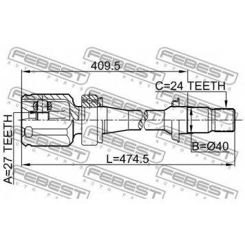 Шарнир приводного вала FEBEST 0111-ACV30RH-1