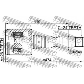 Шарнир приводного вала FEBEST 0111-ACV40RH-1