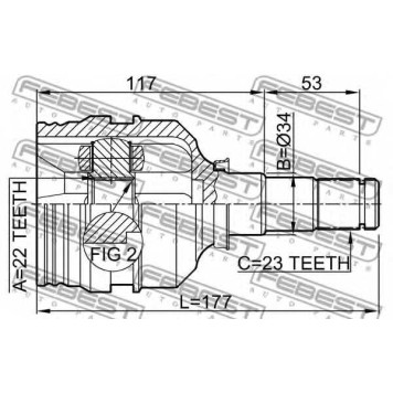 Шарнир приводного вала FEBEST 0111-AV220-1