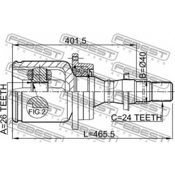 Шарнир приводного вала FEBEST 0111-AZT250RH-1
