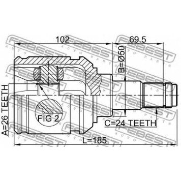 Шарнир приводного вала FEBEST 0111-AZT251LH-1