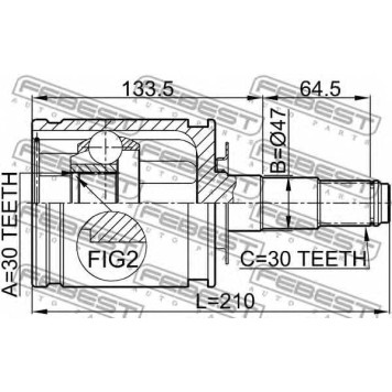 Шарнир приводного вала FEBEST 0111-FZJ100-1
