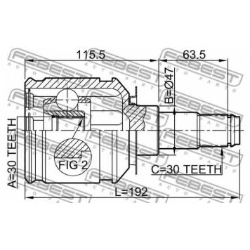 Шарнир приводного вала FEBEST 0111-GRJ120-1